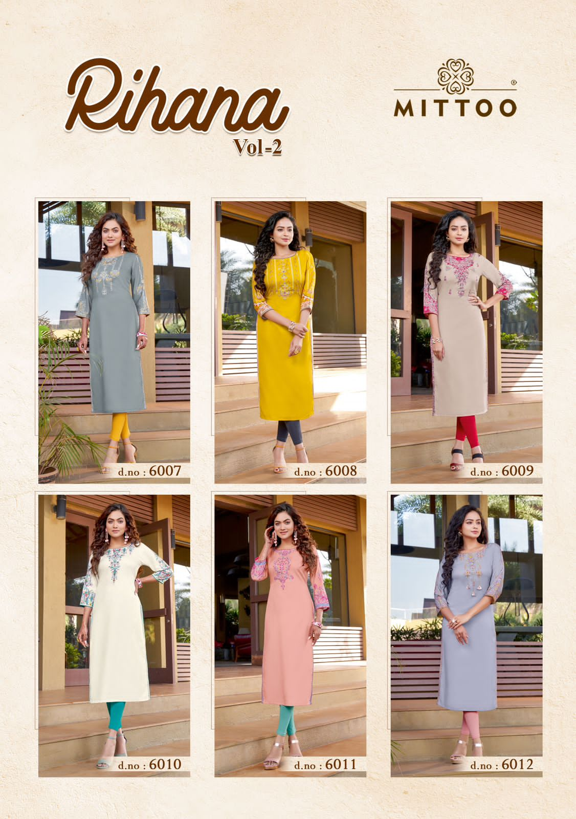 Rihana Vol 2 By Mittoo Designer Kurtis Catalog
